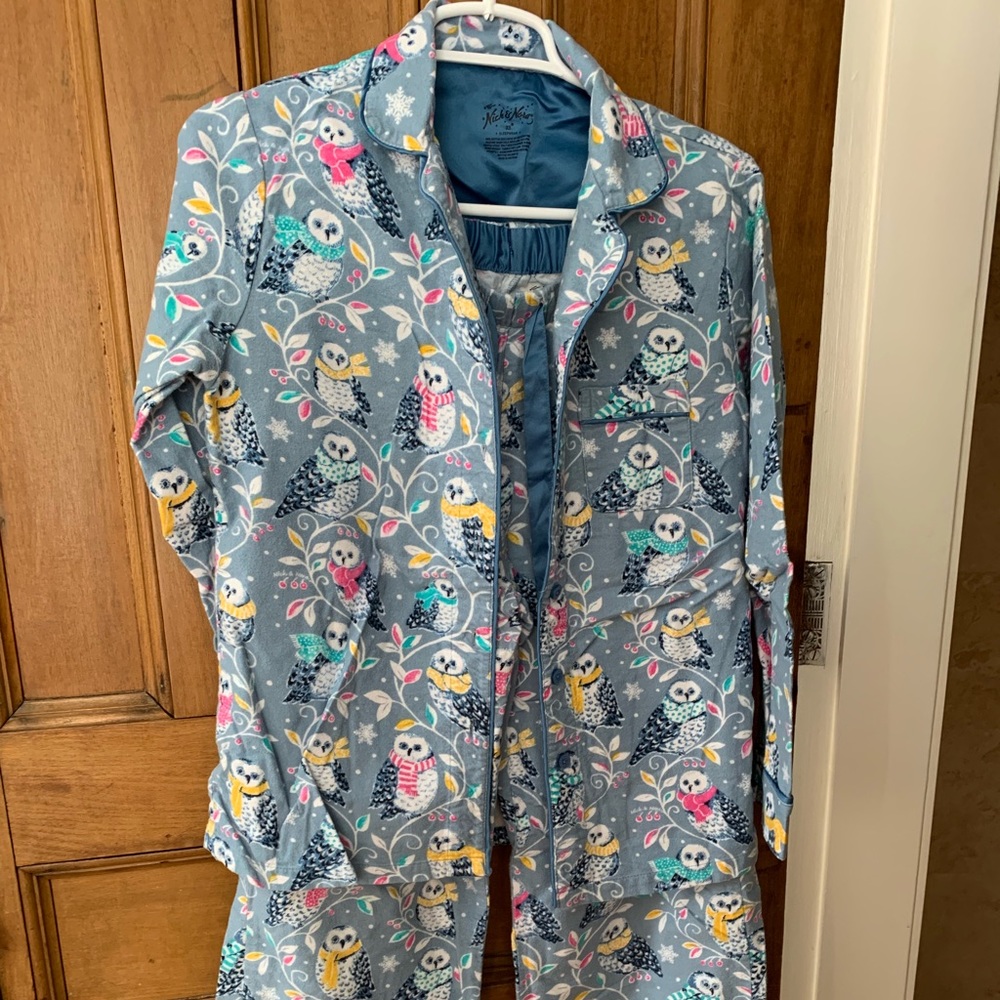 Nick and Nora flannel PJ set